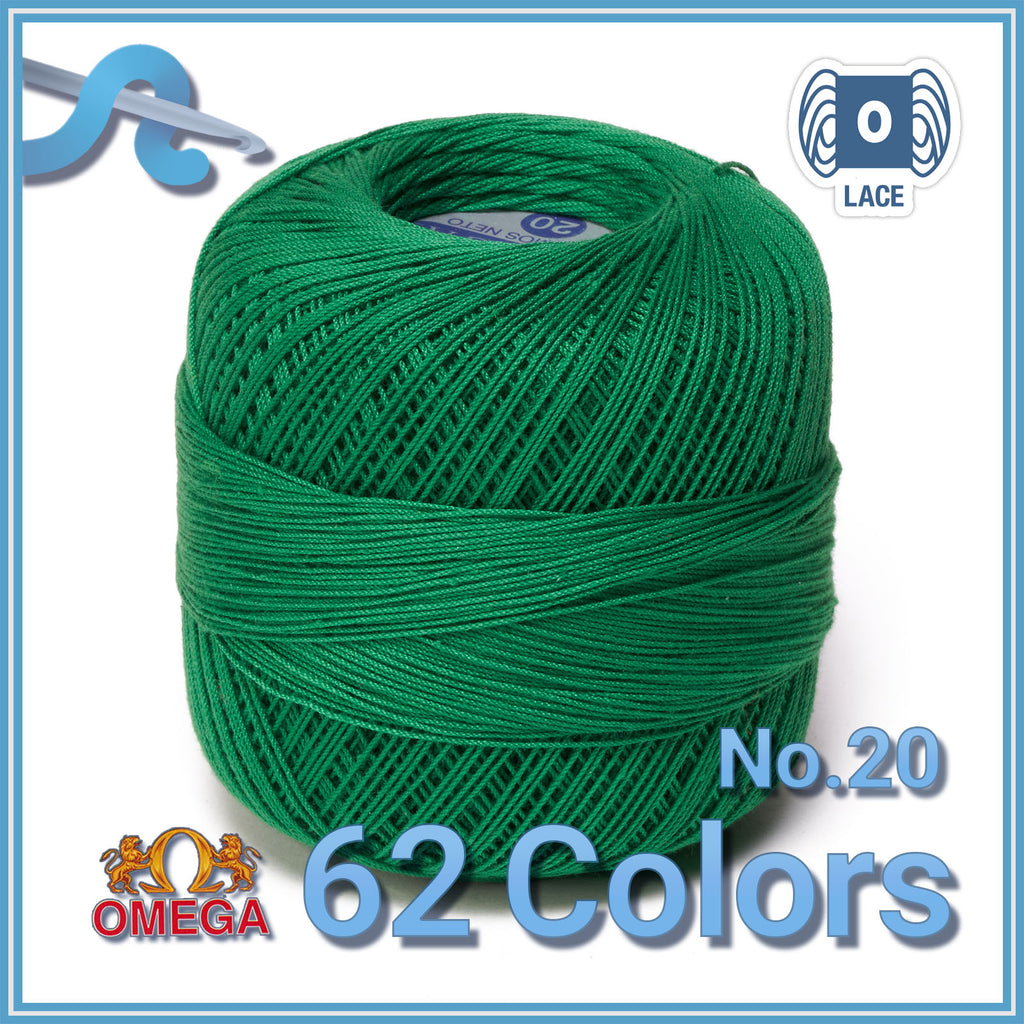 Omega, Karen, Cotton Yarn, 708, Verde (Green)