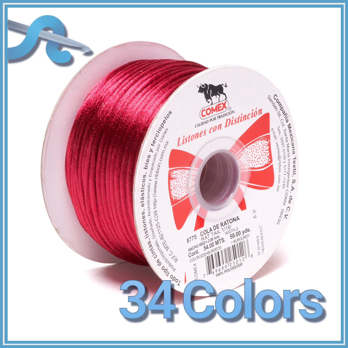 Agustina Accesorios - Hilo cola de ratón fino disponible en estos colores !  (Reposición de rojo, negro y blanco) Hace ya tu pedido !!