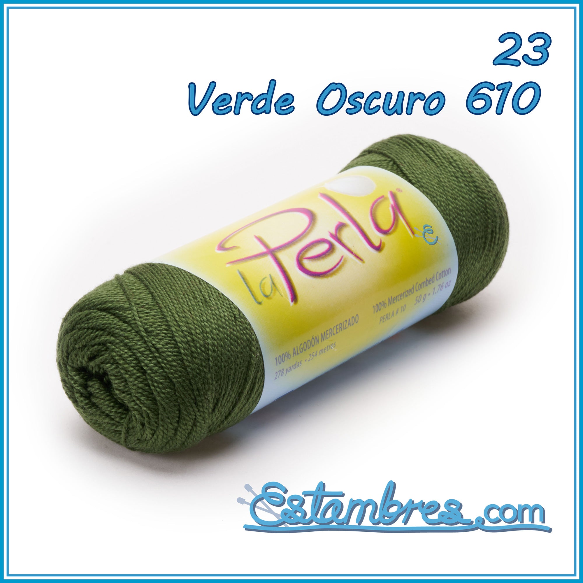 LA Perla [50grs] by Omega - Perle Thread 100% Mercerized Cotton Thread  Ideal for Fine Crocheting - Color: 41 - Blue 622