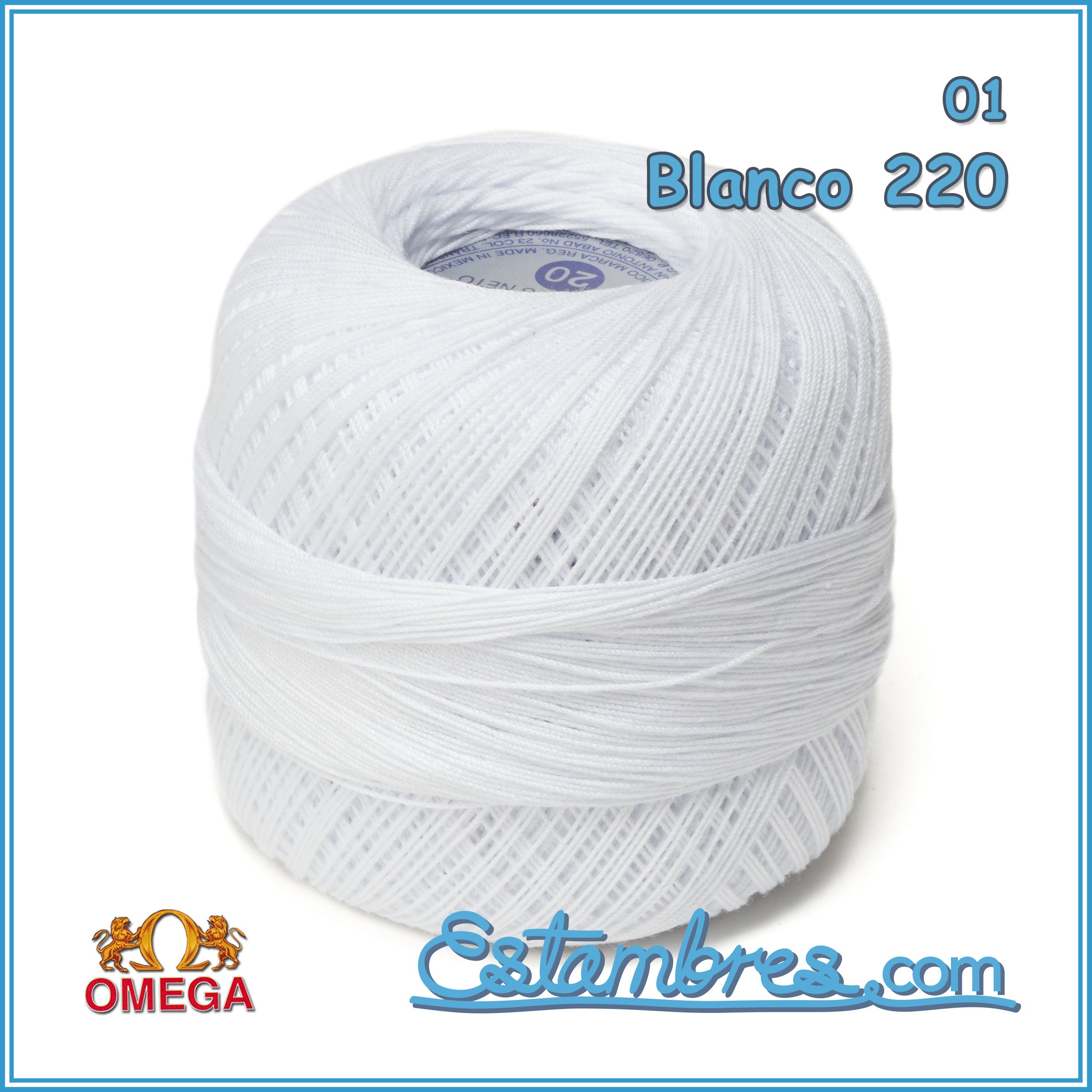 Omega, Karen, Cotton Yarn, 701, Blanco (White)